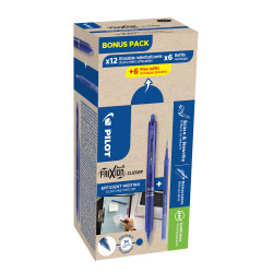Rollertoll 0,5mm, törölhető Pilot Frixion Clicker GreenPack, 12 toll + 12betét, írásszín kék Író- irodaszer, papíráru Pilot