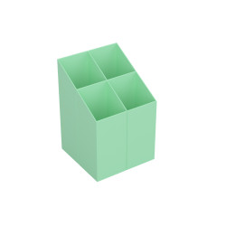Írószertartó 4 rekeszes négyszögletű műanyag, Ico pasztell zöld Író- irodaszer, papíráru Ico