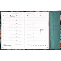 Határidőnapló mágnessel záródó, heti, fehér lapokkal Fox 130x210 mm, Presco