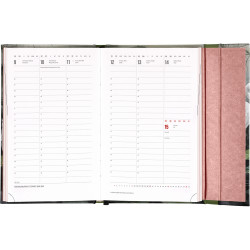 Határidőnapló mágnessel záródó, heti, fehér lapokkal Japan 130x210 mm, Presco