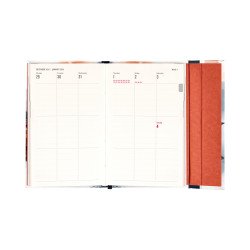 Határidőnapló mágnessel záródó, heti, fehér lapokkal Japan 130x210 mm, Presco