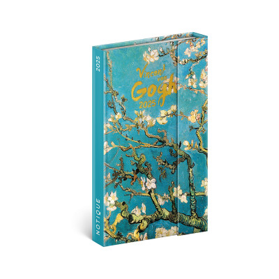 Határidőnapló mágnessel záródó, heti, fehér lapokkal Vincent Van Gogh 130x210 mm, Presco Határidőnapló mágnessel záródó, heti, fehér lapokkal Vincent Van Gogh 130x210 mm, Presco