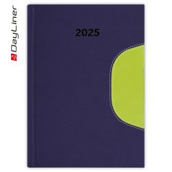 Határidőnapló Memphis B5 heti, fehér lapokkal kék-zöld Dayliner 2026. Határidőnapló Dayliner
