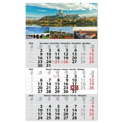 Speditőr naptár 1 tömb, 3 hónap Primus Classic 300 × 480 mm, fehér lapokkal Magyarország Dayliner 2027.