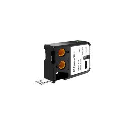 Feliratozógép szalag Dymo XTL 1868752 19mmx7m ORIGINAL, vinyl fehér/fekete Irodatechnika, kellékei Dymo