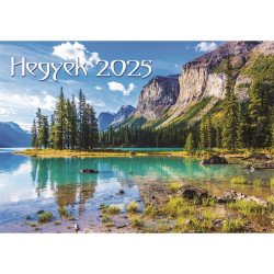 Falinaptár képes 460x320mm, Hegyek Realsystem 2026. Falinaptár Realsystem
