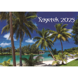Falinaptár képes 460x320mm, Szigetek Realsystem 2026. Falinaptár Realsystem