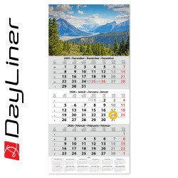 Speditőr naptár 1 tömb, 3 hónap SP-1 330 × 670 mm, fehér lapokkal Hegy Dayliner 2027.