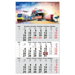 Speditőr naptár 1 tömb, 3 hónap Primus Classic 300 × 480 mm, fehér lapokkal Logisztika Dayliner 2026. Író- irodaszer, papíráru Dayliner