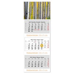 Speditőr naptár 3 tömb, 3 hónap SP-3 330 × 880 mm, fehér lapokkal Erdő Dayliner 2026. Író- irodaszer, papíráru Dayliner