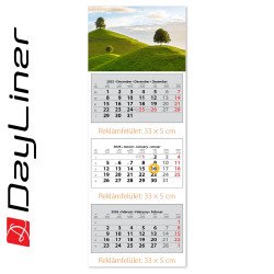 Speditőr naptár 3 tömb, 3 hónap SP-3 330 × 880 mm, fehér lapokkal Hangulat Dayliner 2027.