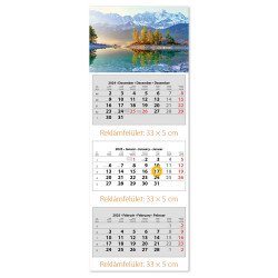 Speditőr naptár 3 tömb, 3 hónap SP-3 330 × 880 mm, fehér lapokkal Hegy Dayliner 2026. Író- irodaszer, papíráru Dayliner