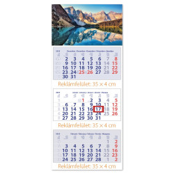 Speditőr naptár 3 tömb, 3 hónap Maxi Club 350 × 820 mm, fehér lapokkal Hegy Dayliner 2026. Író- irodaszer, papíráru Dayliner