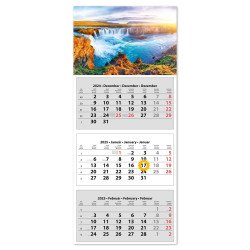 Speditőr naptár 3 tömb, 3 hónap SP-30 330 × 760 mm, fehér lapokkal Vízpart Dayliner 2026. Író- irodaszer, papíráru Dayliner