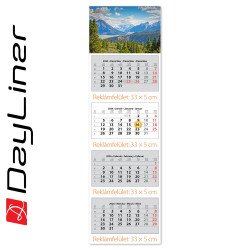 Speditőr naptár 4 tömb, 4 hónap SP-4 330 × 1100 mm, fehér lapokkal Hegy Dayliner 2027.