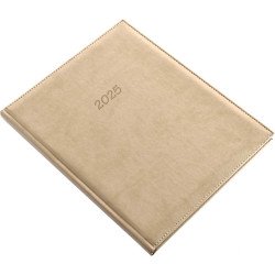Határidőnapló Bolero A/4S, heti krémszínű lapokkal drapp Realsystem 2027. Határidőnapló Realsystem