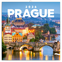 Falinaptár képes lemeznaptár 300x300mm, Prague Realsystem 2026.