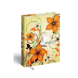 Határidőnapló 2day B/6, kétnapos beosztás + jegyzetlap virágminta Realsystem 2026.