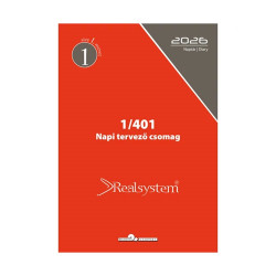 Gyűrűs kalendárium utántöltő csomag 1/401 fehér papíros éves, napi beosztású L mérethez Realsystem