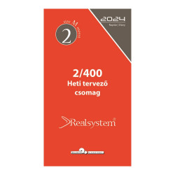 Gyűrűs kalendárium utántöltő csomag  2/400 fehér papíros éves, heti beosztású M mérethez Realsystem Gyűrűs kalendárium Realsystem