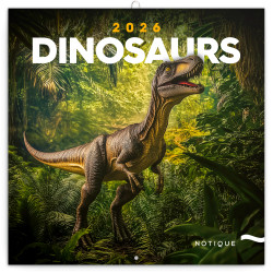 Falinaptár képes lemeznaptár 300x300mm, Dinosaurs Realsystem 2026.