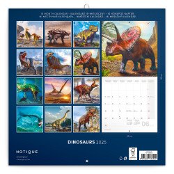 Falinaptár képes lemeznaptár 300x300mm, Dinosaurs Realsystem 2026.