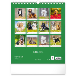 Falinaptár képes  300x340mm Dogs Realsystem 2026.