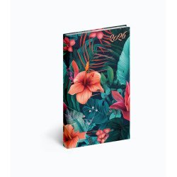 Zsebnaptár álló Picture, fehér lapokkal hibiszkusz Realsystem 2027.