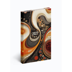 Zsebnaptár álló Picture, fehér lapokkal absztrakt Realsystem 2027. Író- irodaszer, papíráru Realsystem