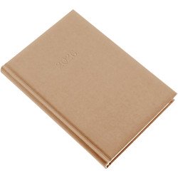 Határidőnapló Standard A/5, napi fehér lapokkal drapp Realsystem 2026.
