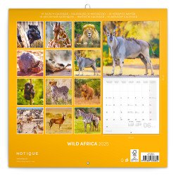 Falinaptár képes lemeznaptár 300x300mm, Wild Animals Realsystem 2027.
