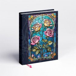Határidőnapló Librobello hölgyeknek B/6, napi ólomüveg Realsystem 2027.