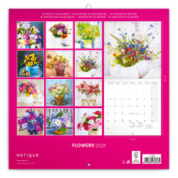 Falinaptár képes lemeznaptár 300x300mm, Flowers Realsystem 2027.