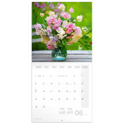 Falinaptár képes lemeznaptár 300x300mm, Flowers Realsystem 2027.