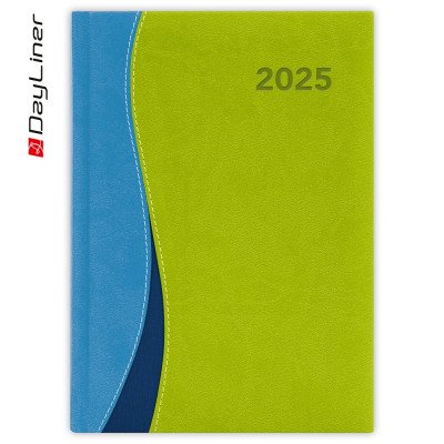 Határidőnapló Dubai A5 heti, fehér lapokkal kék-zöld Dayliner 2026.