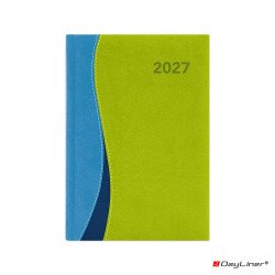 Határidőnapló Dubai A5 heti, fehér lapokkal kék-zöld Dayliner 2027. Határidőnapló Dayliner