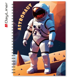 Határidőnapló InSpiral A5 heti, fehér lapokkal Astronaut Dayliner 2026. Határidőnapló Dayliner