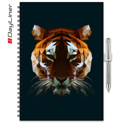 Határidőnapló InSpiral A5 heti, fehér lapokkal Tiger Dayliner 2026. Határidőnapló Dayliner