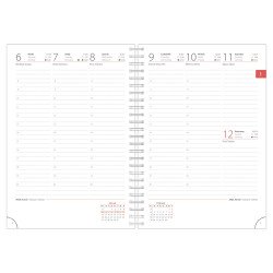 Határidőnapló InSpiral A5 heti, fehér lapokkal Tiger Dayliner 2026.