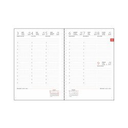 Határidőnapló InSpiral A5 heti, fehér lapokkal Tiger Dayliner 2026.