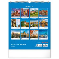 Falinaptár képes  300x340mm Prague Realsystem 2026.