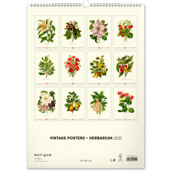 Falinaptár képes  330×460mm Vintage Posters-Herbarium Realsystem 2027.