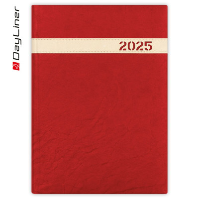 Határidőnapló The Boss A5 napi, fehér lapokkal bordó Dayliner 2027.
