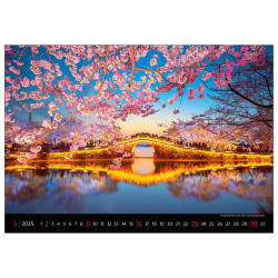 Falinaptár képes 450 × 315 mm, Bridges Dayliner 2026.