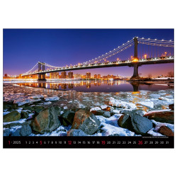 Falinaptár képes 450 × 315 mm, Bridges Dayliner 2026.