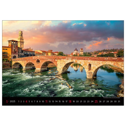 Falinaptár képes 450 × 315 mm, Bridges Dayliner 2026.