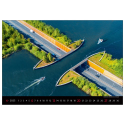 Falinaptár képes 450 × 315 mm, Bridges Dayliner 2026.