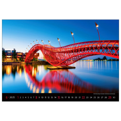 Falinaptár képes 450 × 315 mm, Bridges Dayliner 2026.