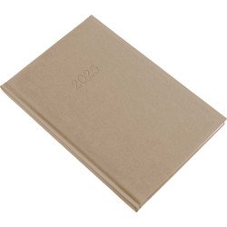 Határidőnapló Standard B/5, heti fehér lapokkal drapp Realsystem 2026. Határidőnapló Realsystem