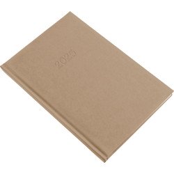 Határidőnapló Standard B/5, heti fehér lapokkal drapp Realsystem 2026.